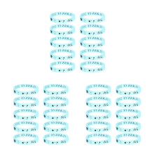 30Pcs Green Silicone Glow in Dark Graduation Bracelets 2025