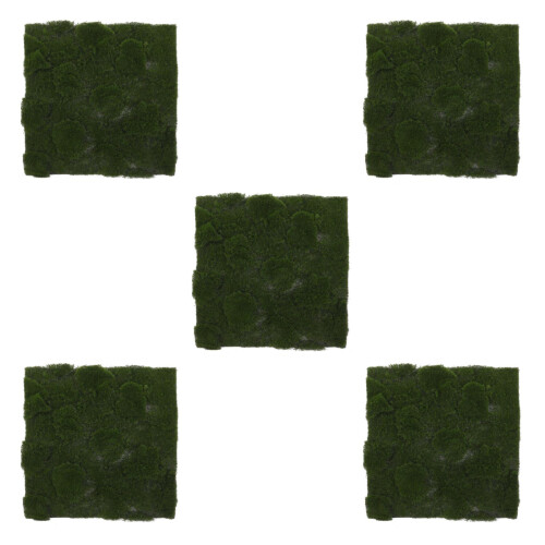 5Pcs High Realism Plastic Artificial Moss Mat for Indoor Outdoor Use