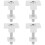 Aluminum Panel Clamps Silver 4pcs 2.3x1.6x1.5in 1