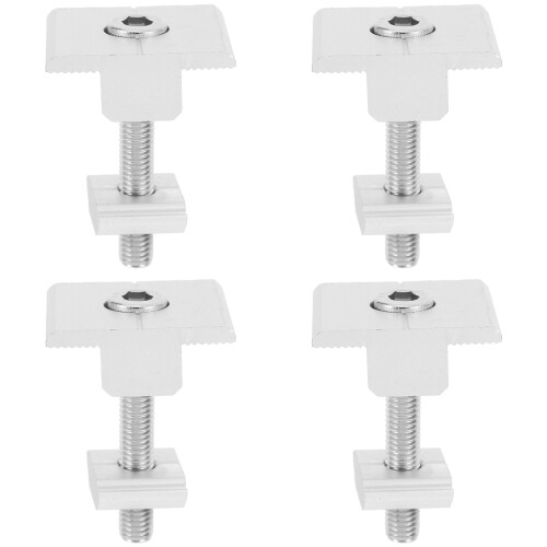 Aluminum Panel Clamps Silver 4pcs 2.3x1.6x1.5in