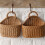 2 Pcs Wicker Basket Rack Pastoral Handmade Plastic Woven Wall-mounted Storage 8