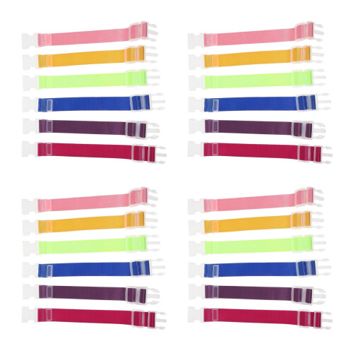 24Pcs Durable Travel Straps with Clips Adjustable Backpack Accessories