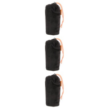 3Pcs Saxophone Storage Pouch Black Flannelette Dustproof Carrying Bag