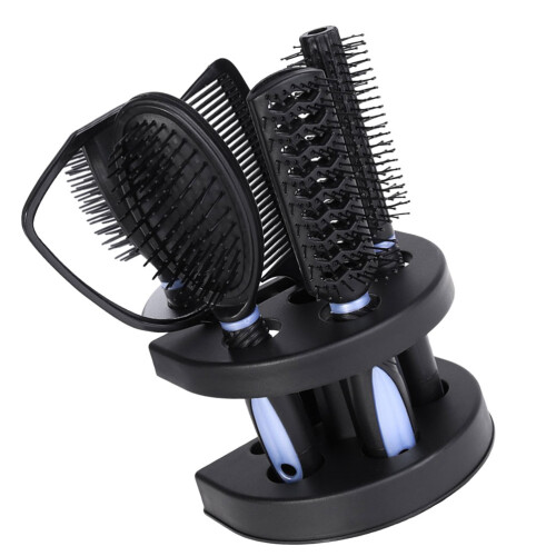 5Pcs Blue Comb Mirror Set Durable Hair Comb Styling Tools for Makeup