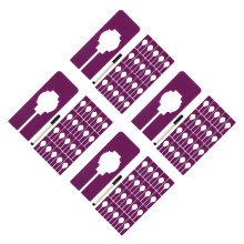 120Pcs Blank Plastic Wardrobe Dividers Purple for Home and Retail Use