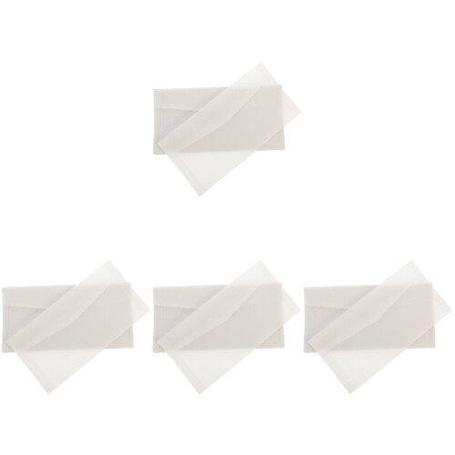 200Pcs White Retro Style Translucent Envelops for Money and Letters