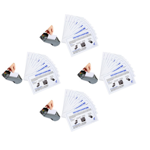 40Pcs PVC Cleaning Cards White Dual-Side Card Reader Cleaner Tools