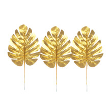 3 Pieces Golden Simulated Turtle Back Leaf Leaves For Decoration