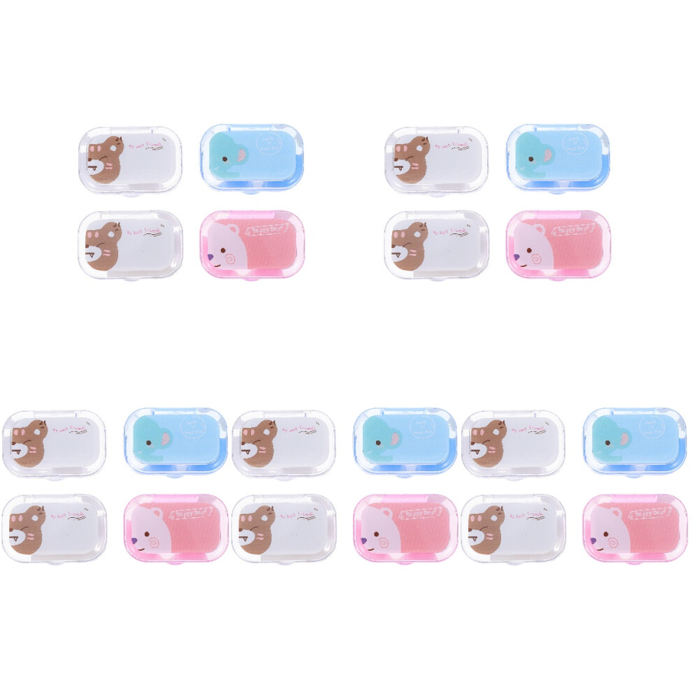 Totority Light Contacts Lens Case Portable Box Assorted Colors Compact Storage