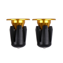 1Pair Bike Handlebar Eng Plug Golden Aluminum Durable Accessories