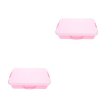 2Pcs Child-Friendly Pink Sand Tray with Lid Portable Toy Storage Box