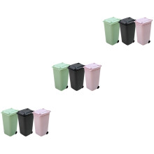 9Pcs Multi-Functional Mini Trash Can with Lid Small Garbage Container
