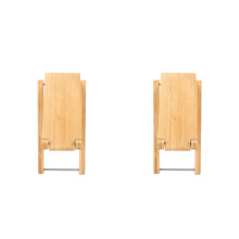 2Pcs Height Adjustable Wood Guitar Foot Stool Comfortable Guitar Rest