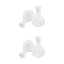 4Pcs White Porcelain Flower Vase Set Small Ceramic Bud Vases for Table