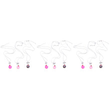 9Pcs Alloy Cartoon Friendship Necklace Donut Pendant Assorted Colors