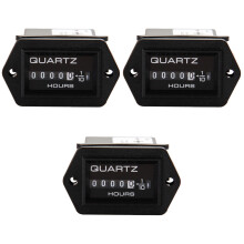 3Pcs Multi Color LCD Engine Tach Hour Meter Waterproof for Car Use