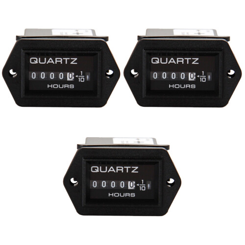 3Pcs Multi Color LCD Engine Tach Hour Meter Waterproof for Car Use
