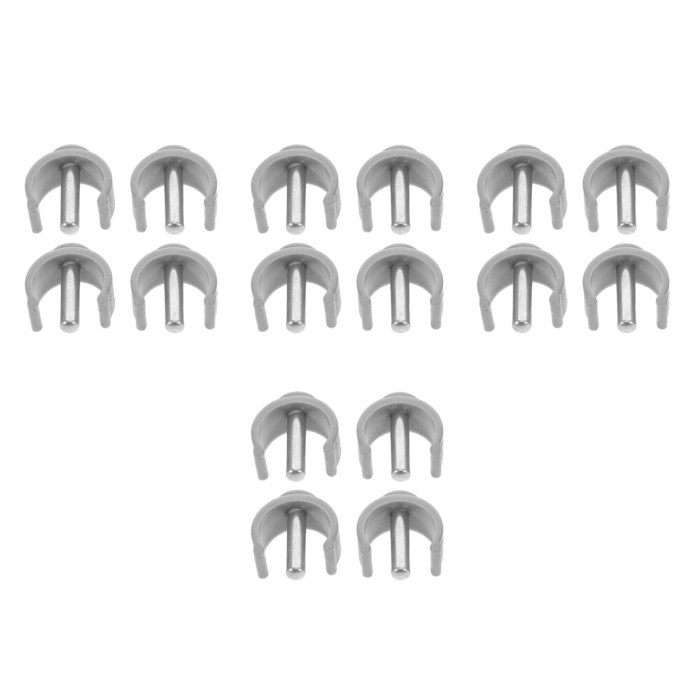 Vaguelly Grey 16Pcs Abs Steel Cane Clamps Replaceable Daily Walking Aid