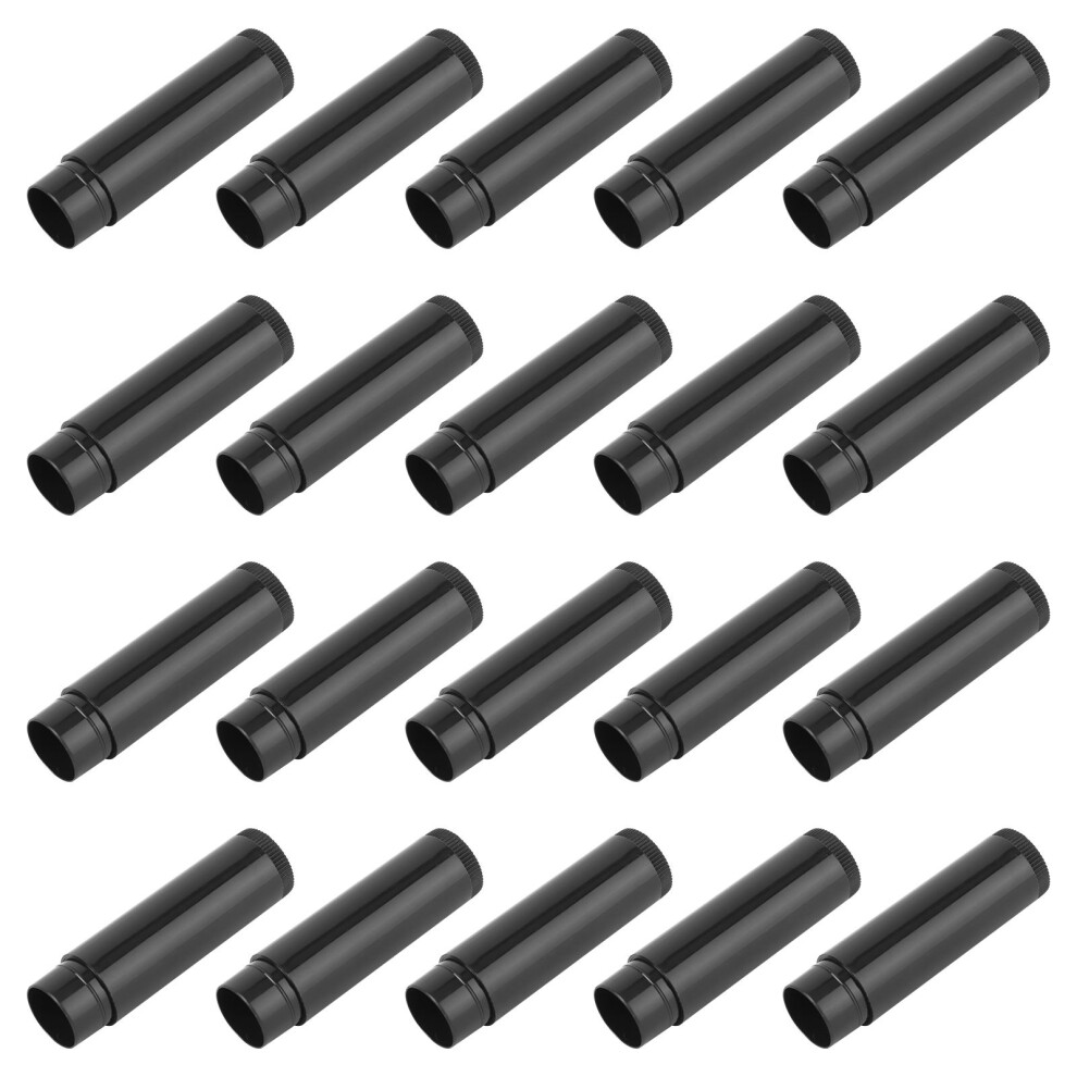 Vaguelly Black 75Pcs Empty Lipstick Tubes With Caps For Lip Balm Storage