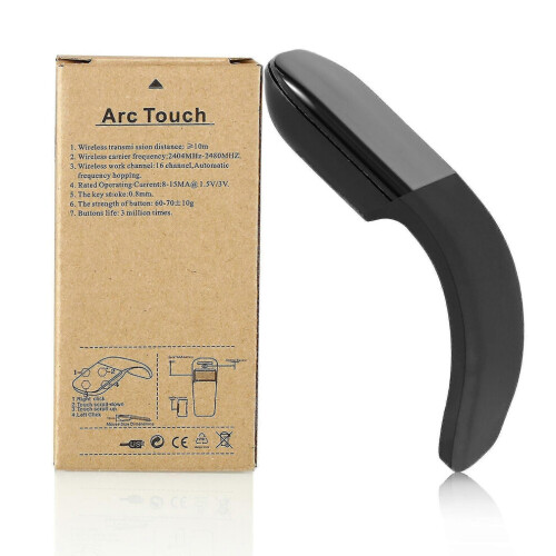 Microsoft - Arc Mouse - Bluetooth Mouse for Pc, Laptops Compatible Windows, Mac, Chrome Os (thin, Light, Transportable, Tactile)-Black 2