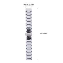 22Mmbracelet En Acier Inoxydable Argenté Durable Et Confortable