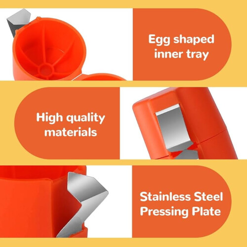 Multifunctional Handheld Egg Shell Opener for Hard-Boiled Eggs – 3-Pc Set (Pink/Yellow/Orange) 2