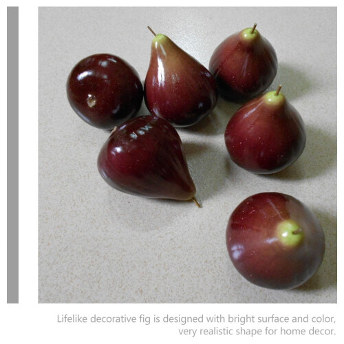 Artificial Faux Fig Realistic Plastic for Home and Kitchen Decor 3Pcs 2