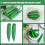Realistic Okra Shape Artificial Okra Green Foams 10Pcs 6