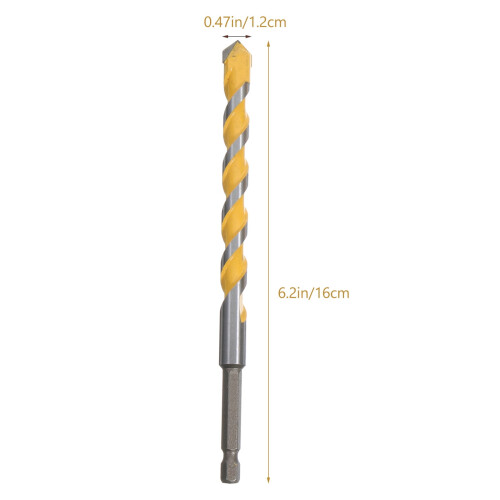 1 Set Masonry Drill Bits For Concrete Yellow Corrosion Resistance 1