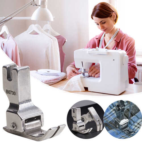 5-Pack Industrial 4-Spring Anti-Skip Presser Foot for Thick/Thin Fabrics, Compatible with Low-Shank Computerized Machines 1