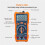 NJTY Auto-Ranging Digital Multimeter, TRMS 6000 Counts AC  Voltmeter Ohm Volt Amp Meter, Electrical Multimeter Tester with NCV 4
