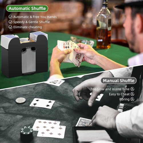 Automatic Card Shuffler Battery Powered for 1-6 Decks 1
