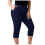 Γυναικείο παντελόνι Capri Plus Size με τσέπες, στενή γραμμή, κοντό, ελαστικό παντελόνι, 3