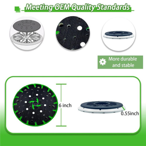 For  202461 RO 150 FEQ 6inch Sanding Pad Sanding Discs Replacement Sander Backing Pad Soft Sanding Pad 2