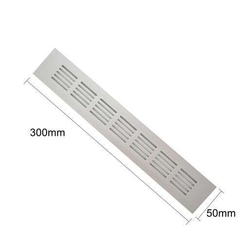 50Mm Aluminium Rectangular Cabinet Wardrobe Air Vent Grille Ventilation-Cover 1