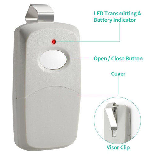 4 Pcs 1 Channel Gate Opener Remote for Multi Code 308911 Linear MCS308911 300MHz Garage Door Opener Remote Control 1