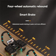 Ab Roller met Elleboogsteun, Rebound Ab Roller, Vierwielige Ab Roller Kernoefening, Home Gym, Buikspiermachine, B