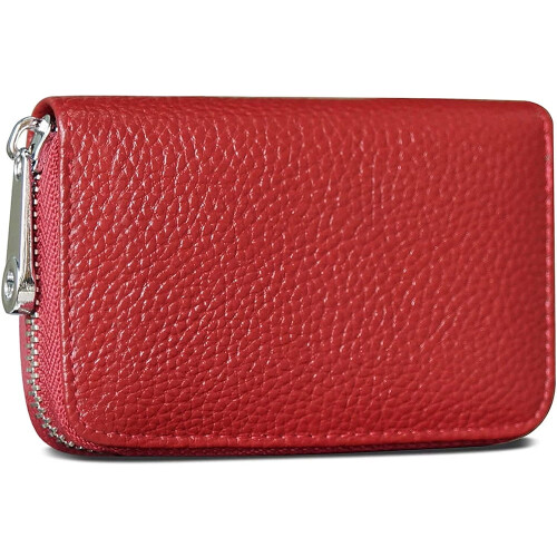 RFID-Blocking Genuine Leather Credit Card Holder Wallet 2