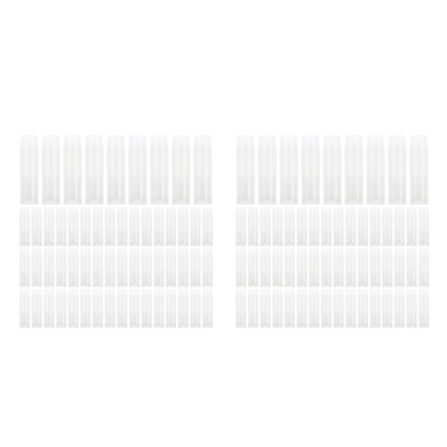 200Pièces Tubes De Rangement Transparents Pour À Légers 2