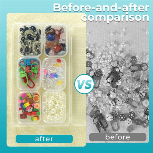 Large Bead Organizer Box with 6 Small Boxes Inset, Small Bead Organizers and Storage Plastic Cases, Storage Boxes 2