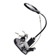Welding Soldering Magnifier with PCB Holder Flexible Metal Arms Helping Hands for Welding Station