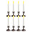 Long Candle Light Plastic Coffee Cup Retro Home Decor Set 4