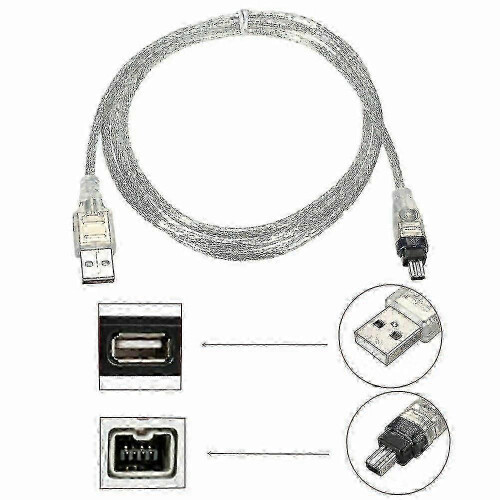 Mini DV USB Data Cable FireWire IEEE 1394 Cable for HDV Camcorder to PC Edit Transfer 26-Pin Version 0118 Model 1