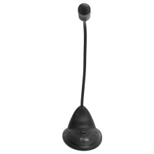 Desktop Capacitive Microphone Goose Neck, Black, 3.5mm, 1.38m