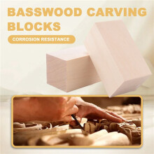 Basswood Carving Trä Naturliga Blanks Balsa Trä för Carving TräBlock Obehandlade Carving Block Carving Blanks för Hantverk