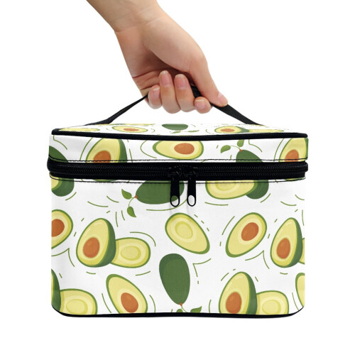 Avocado toilettaske med stor kapacitet til børstehuller 2