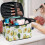 Toiletry Bag Avocado Design Large Capacity Brush Slots 5