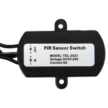 5V-24V 5A PIR Motion Activated Sensor with Coupler Cable for LED Strip Light