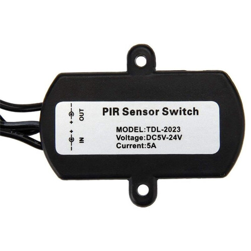 5V-24V 5A PIR Motion Activated Sensor  with  Coupler Cable for LED Strip Light