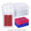 120 Pack Plastic Wax Melt Clamshell Mold, 6 Cavity Square Empty Wax Melt Molds Clear Containers 5
